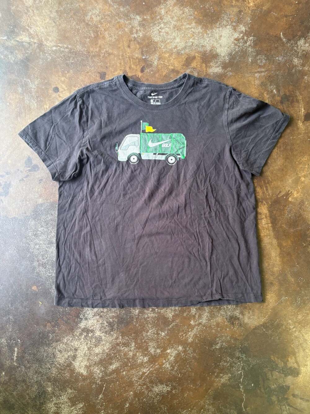 Nike Golf Graphic T-Shirt Featuring Waste Management Truck Print